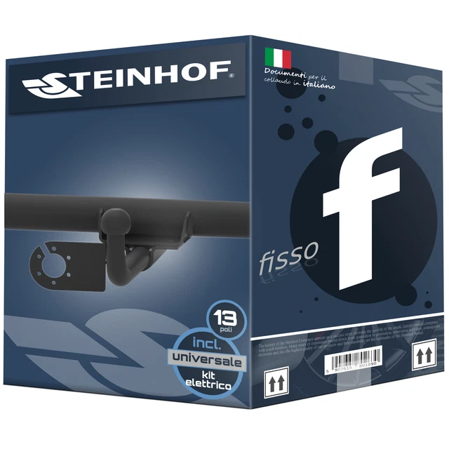 Gancio Traino Fisso STEINHOF Per Fiat Stilo 5 Porte (2001-2010) Con Kit Elettrico 13 Poli - 2