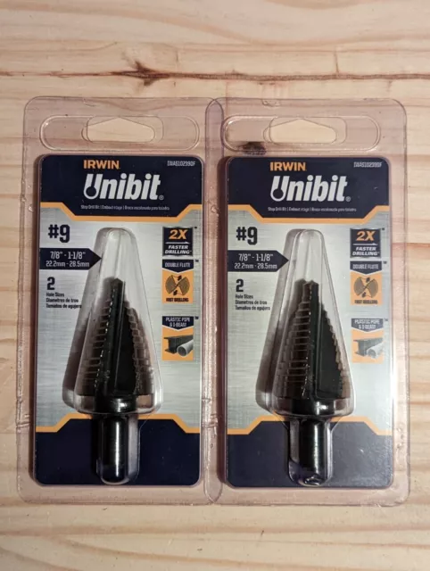 IRWIN Unibit 3/8-in 2-Step Drill Bit (7/8-in and 1-1/8-in) (2 pack)