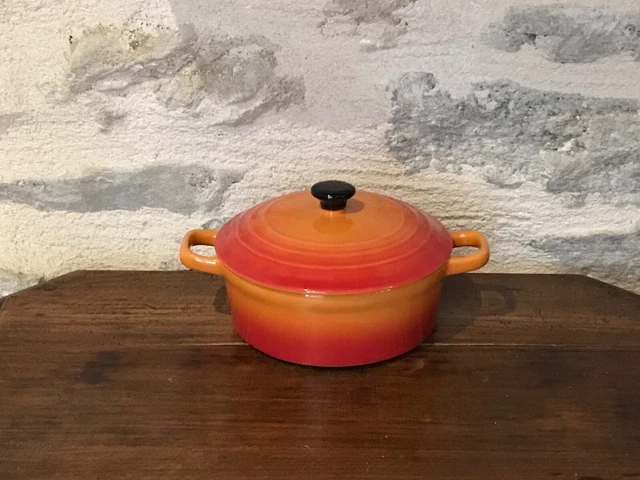 Vintage DRU Hollande fonte émaillée cocotte ovale