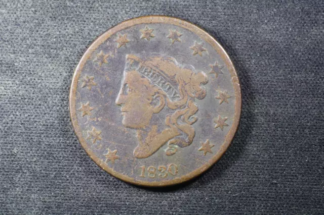 1830 United States Of America Large One Cent Coin!!! Very Old!!