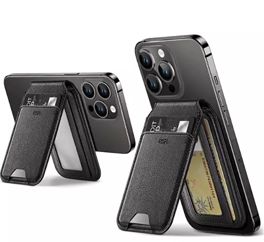 HaloLock Vegan Leather Wallet Stand, Compatible with iPhone 14/13/12 Series