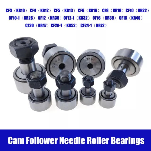 Cam Follower Needle Roller Bearings CF3/4/5/6/8/10/12/16/18/20/24(KR10-KR72)