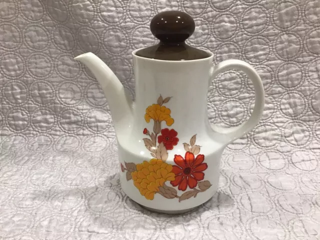 Unusual Vintage Mitterteich Bavaria Porcelain Floral Coffeepot/Teapot Euc