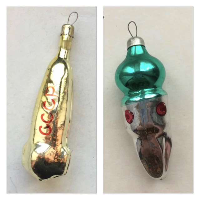 Razzo spaziale, ornamento natalizio in vetro vintage Decorazione...