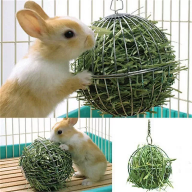 8cm Sphere Feed Dispenser Hanging Grass Ball Guinea Pig Hamster Rabbit Pets Toy.