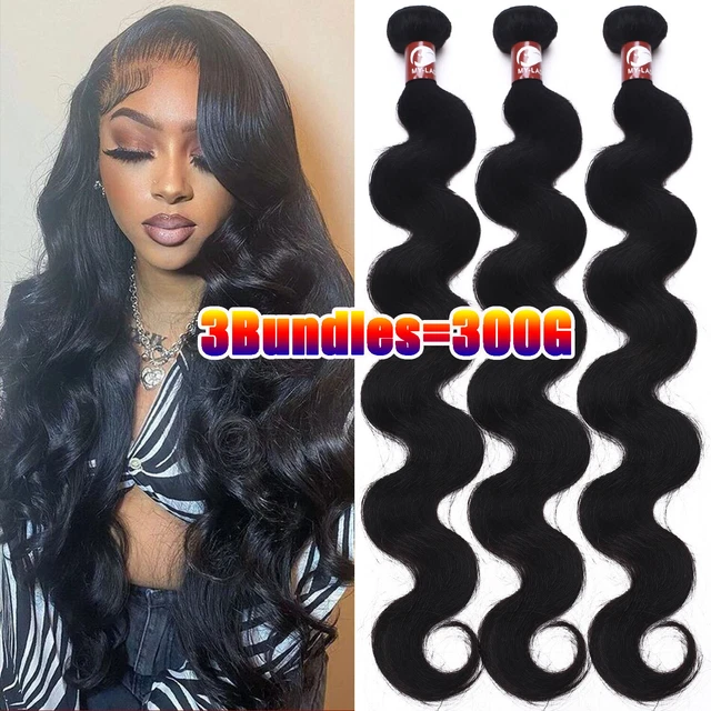 1/3/4Bundles Body Wave Human Hair Brazilian Virgin Human Hair Extensions Weft US