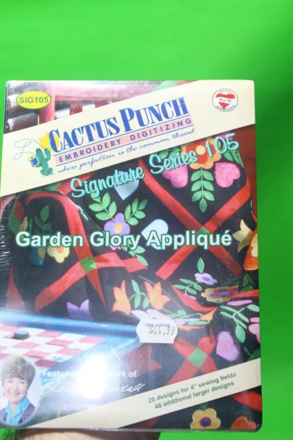 MÁQUINA PERFORADORA DE CACTUS BORDADO CD firma serie 105 Jardín gloria