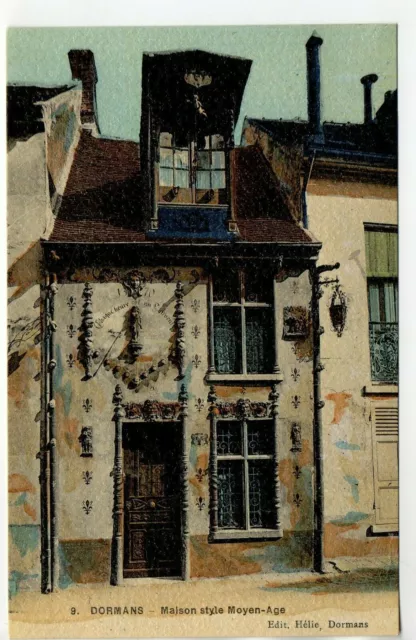 DORMANS - Marne - CPA 51 - maison Style Moyen Age