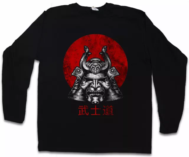 T-SHIRT BUSHIDO SAMURAI I MANICHE LUNGHE Ninja Giappone Warrior Sword Dakana Armor Krieger