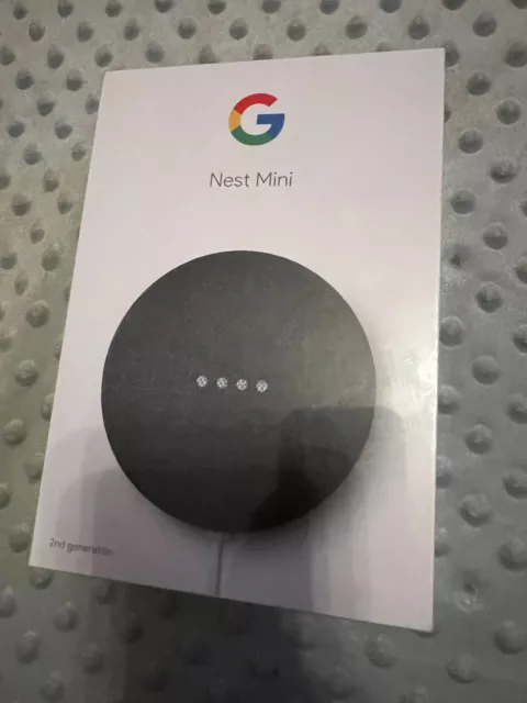 Google Nest Mini (2nd Generation) - Charcoal -  Smart Speaker - NEW/SEALED