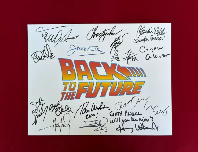 Back to the Future Title Card Cast-Signed- 8.5x11- Autograph Reprints