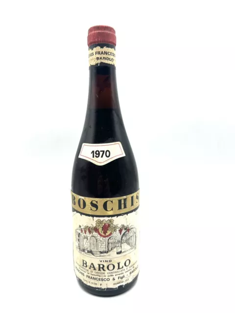 Vintage Vino Rosso Barolo 1970 Boschis Francesco 72cl 13,5%