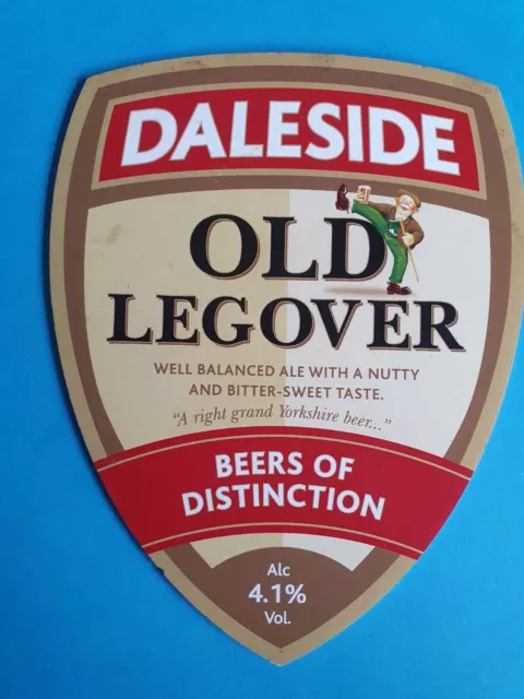 DALESIDE brewery OLD LEGOVER cask real ale beer pump clip badge front Yorkshire