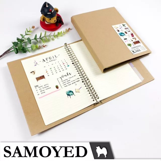 Samoyed BNSV-51 B5 Loose Leaf Ring Binder Note Notebook Planner RRP $50