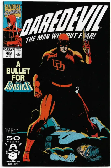 Daredevil#293 Vf/Nm 1991 Vs The Punisher Marvel Age Comics