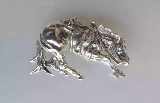 Western Cutting Quarter horse PENDANT ONLY Sterling Silver Zimmer horse jewelry