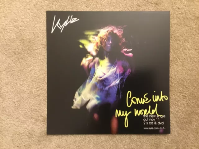 Kylie Minogue Come Into My World  2002 UK Promo Display Flat POSTER Single RARE