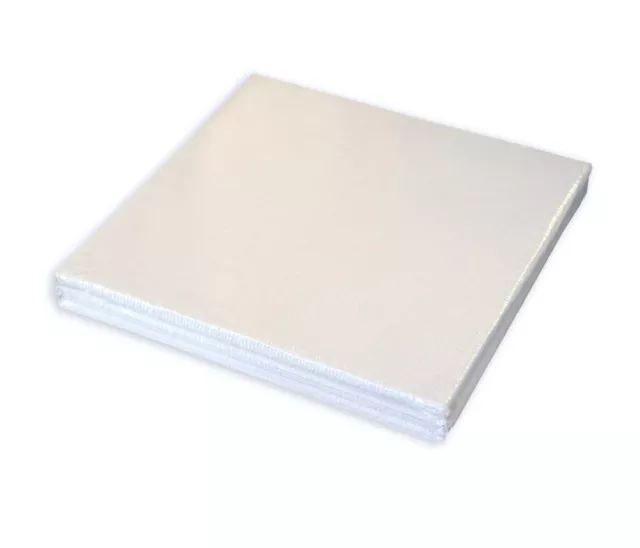 Paquete de 3 tablas de lona de pintura artística Pebeo - algodón blanco 10 x 10 cm lona