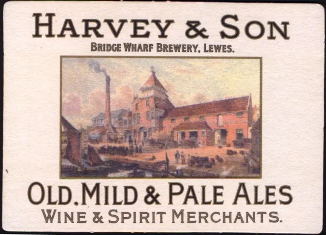 Modern Postcard/Beermat: Harvey & Son, Lewes Brewery.  Free UK Postage