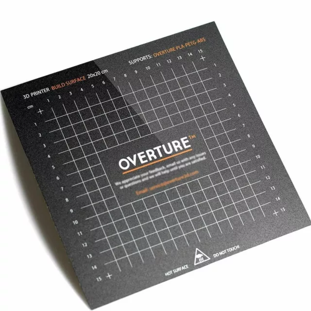 3 Pack - Overture 3D Printer Build Surface 200mm x 200mm