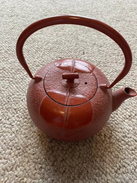 Teavana Cast Iron Tea Pot and Trivet ~ Floral Pink ~ Made in Japan