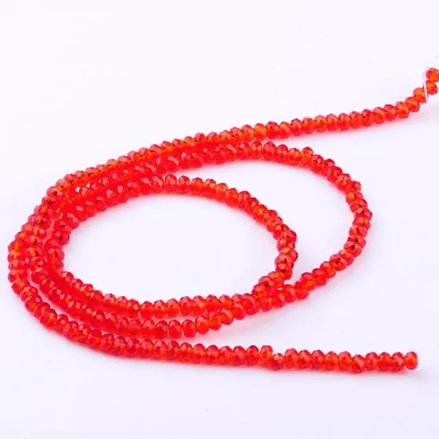 Round Crystal Loose Bead Rondelle Glass Ball Beads Bracelets Making 195Pcs/Lot