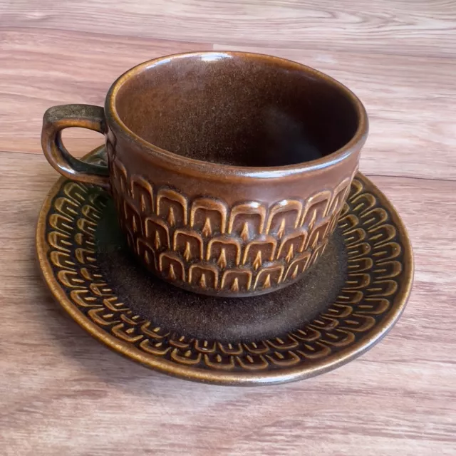 WEDGWOOD Pennine Cup & Saucer Duos  70s Vintage Quality Oven to Table Stoneware