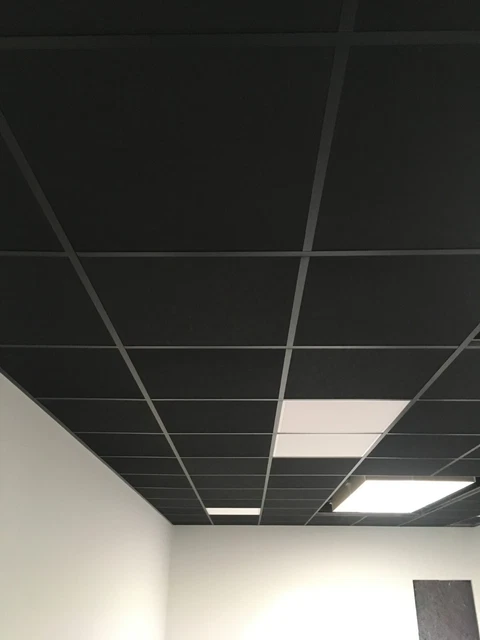 Rockfon Rasterdecke Schwarz inklusive Montage