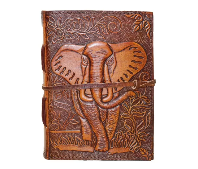 Handmade Vintage Leather Journal Elephant Notebook Travel Diary Gift Sketchbook