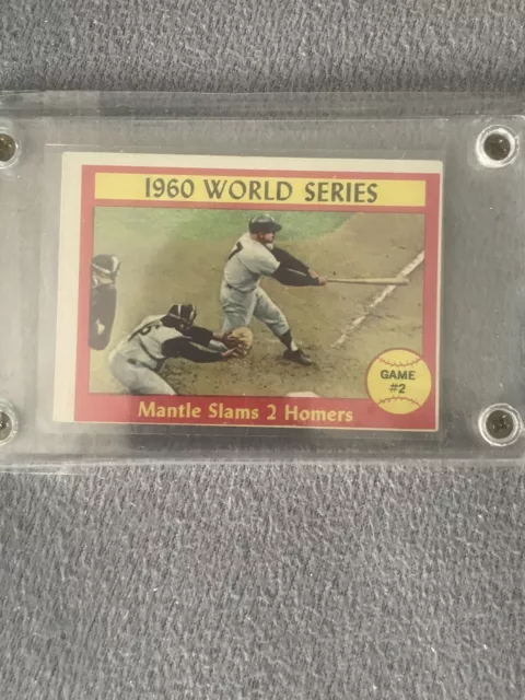1961 Topps Mantle Slams 2 Homers #307 Mickey Mantle World Series Game #2 VGEX