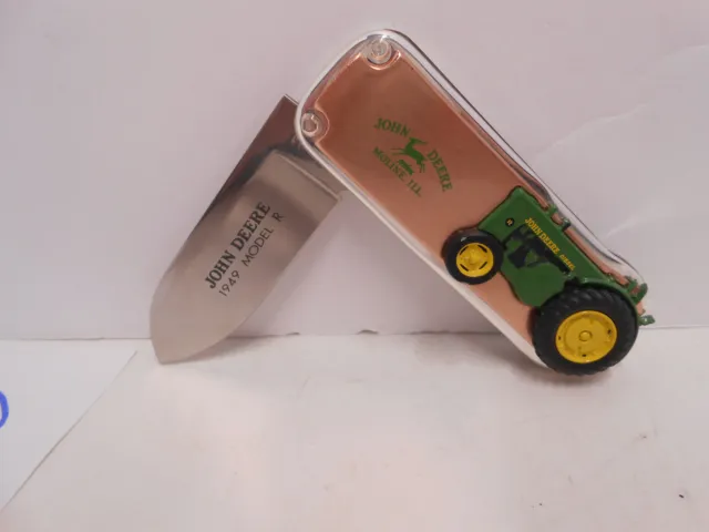 Official 49' R' John Deere Tractor Collector Knife Nice Franklin Mint No Case