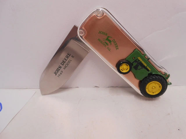 Official 49' R' John Deere Tractor Collector Knife Nice Franklin Mint No Case