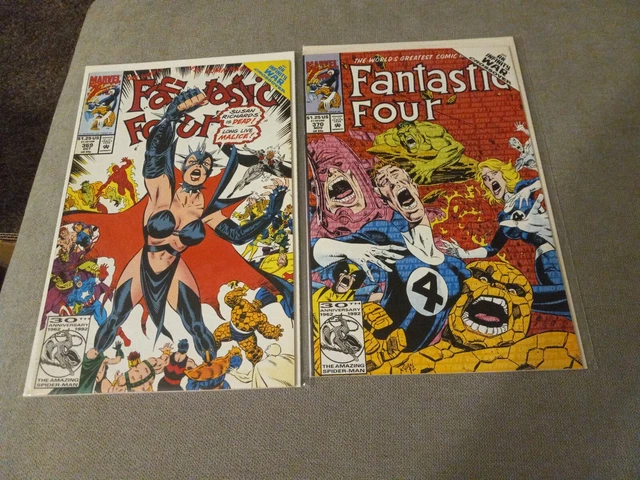 FANTASTIC FOUR #370 &369 Warlock Marvel Comic 1992 infinity war Crossover Malice