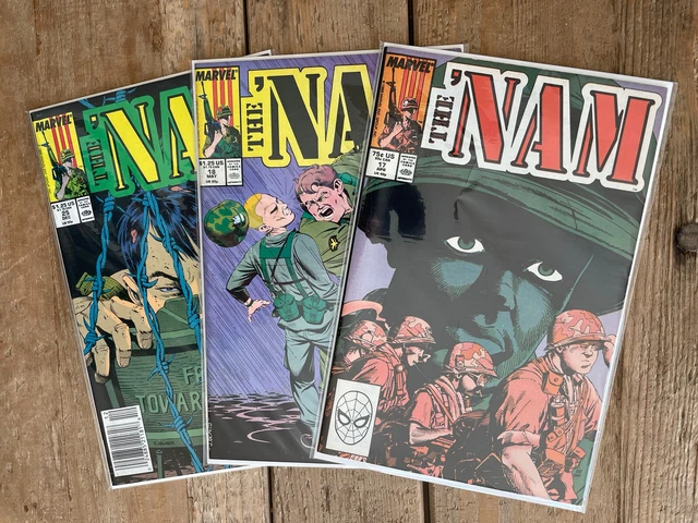 The ‘Nam Comic Lot Issues 17-18 & 25 VG+ 1988 Marvel Doug Murray Wayne Vansant