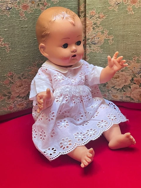 Poupée Ancienne Raynal 58 Cm – Corps Et Tête D'origine – Robe Vintage 1958