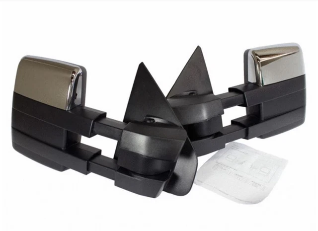 OEM NEW Ford 09-14 F150 Power Glass Trailer Towing TT Mirror Kit CHROME Memory