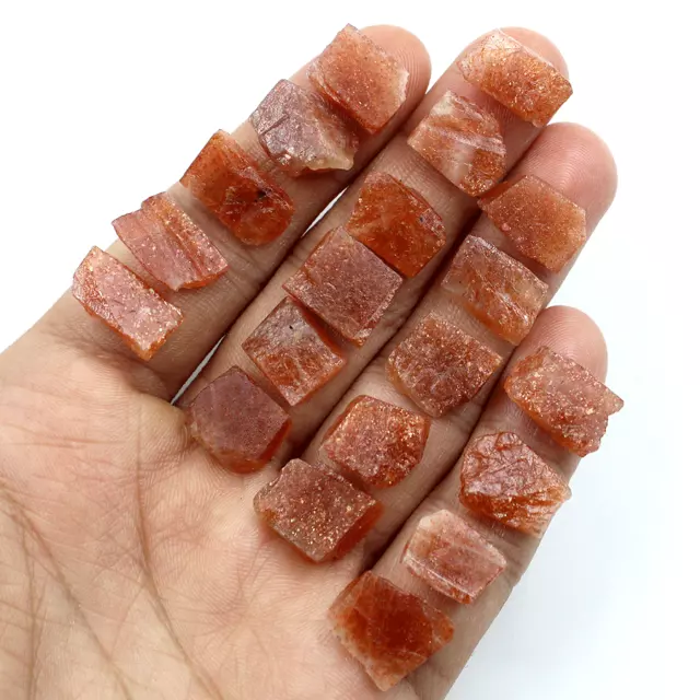 20 piezas de confeti natural Sunstone crudo brillante cristal rebanada...