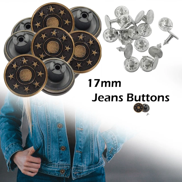 Marteau Sur Pièce de Rechange Jeans Boutons Avec Broche DIY Veste Pantalon