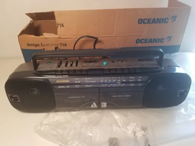 NEUF Radio Double Cassette K7 Enregistreur Oceanic Amigo 714 Vintage Boombox