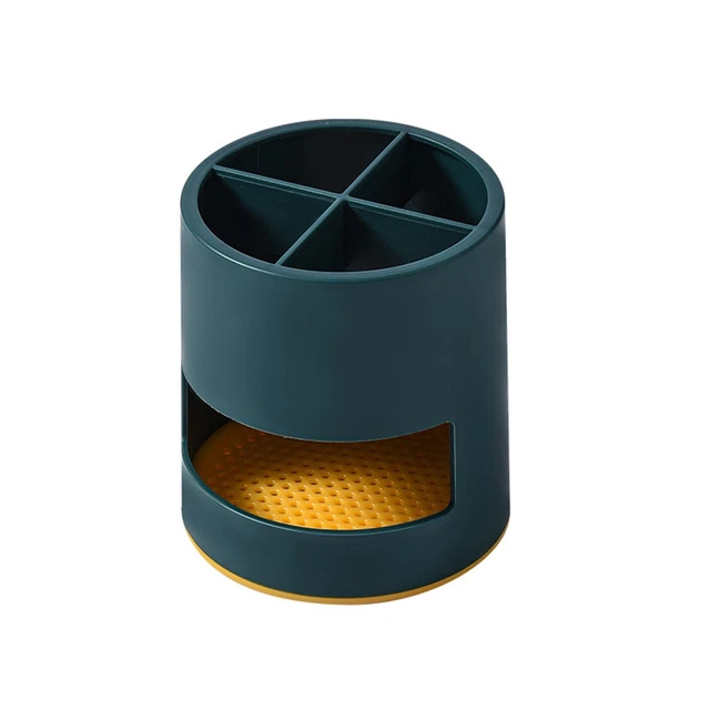 Porta spazzolino ventilato con scomparto cucchiaio per elementi essenziali dentali