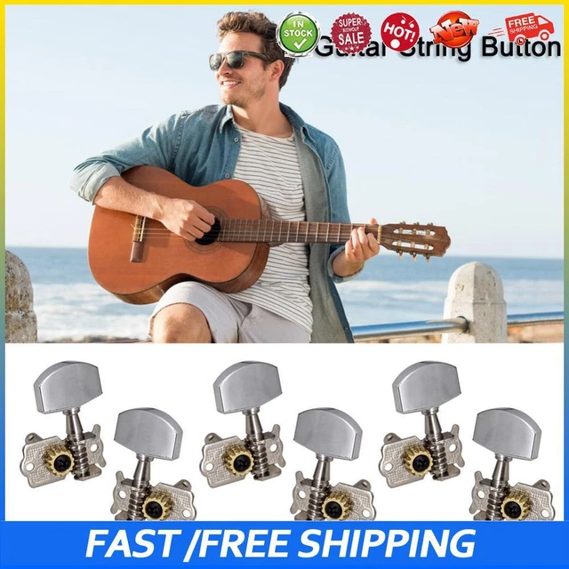 6pcs Guitar 3L 3R Open String Button Tuning Pegs Machine Head Key Peg Knobs