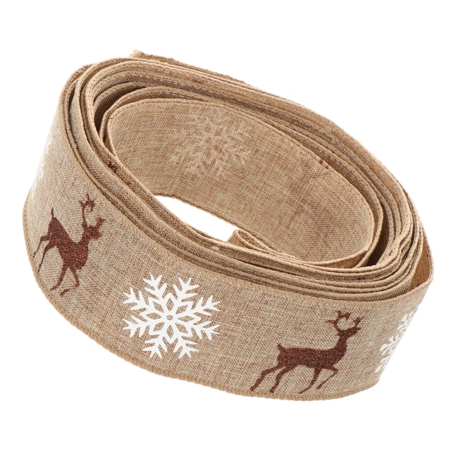 1 rolle weihnachten schneeflocke gedruckt band für geschenkverpackung