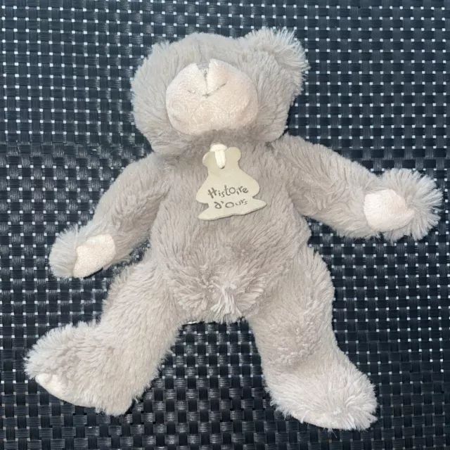 Ca6 Doudou Peluche Histoire D’ours Ours Gris Marron 22Cm Tbe