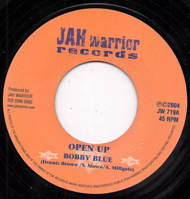 BOBBY BLUE  open up  JAH WARRIOR RECORDS.