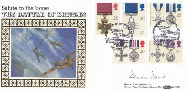 1990 Gallantry - Benham BLCS 57 (Hawkinge) Official - Signed Dennis David