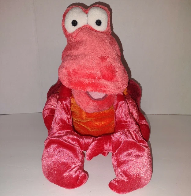 DISNEY STORE SEBASTIAN the Crab from Little Mermaid Red Bean Plush 7.5