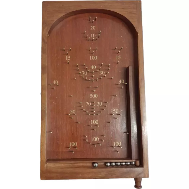 Vintage Style Tabletop Wooden Pinball Game | Bagatelle