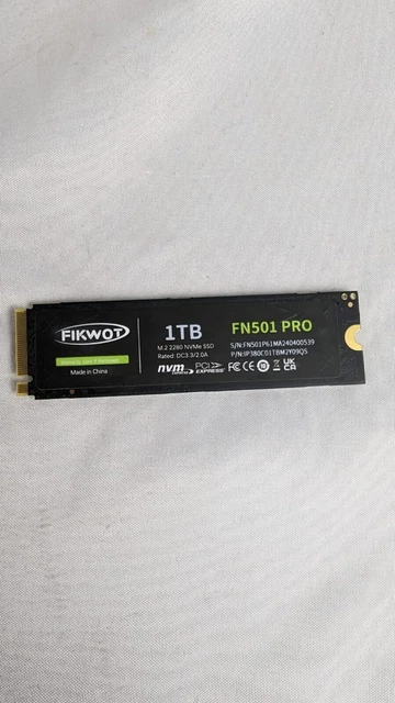 TEST: Fikwot FN501 Pro 2TB Fikwot FN501 Pro 512GB NVMe SSD M.2 2280