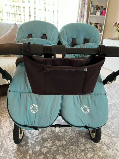 Bugaboo Donkey Twin Black Pushchairs Double Seat Stroller