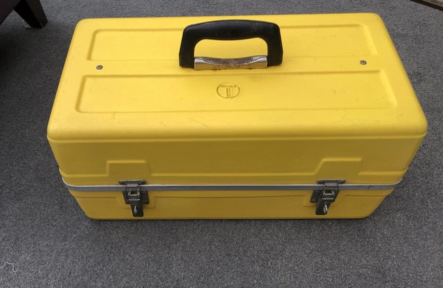 BT BRITISH TELECOM Engineers Cantilever yellow Tool Box CYR/86. With 2 ...